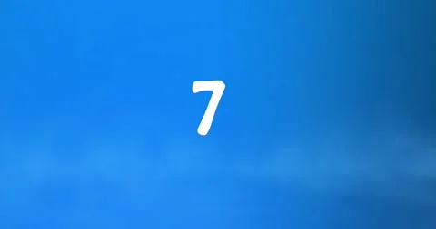 A White numerical countdown with spooky lightning motion Stock Footage 155300348