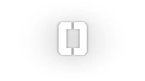 White o icon with shadow isolated on white background. Stock Footage 205586557