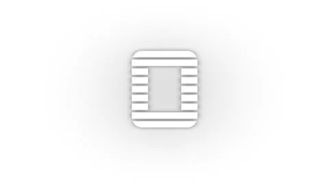 White o icon with shadow isolated on white background. Stock Footage 205587174