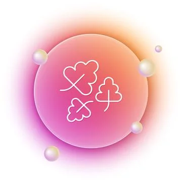 White Oak leaf icon isolated on white background. Orange and pink gradient .. 스톡 일러스트