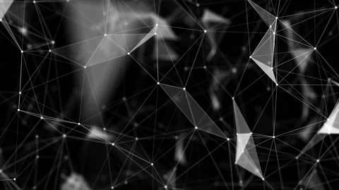 White object. Flashing disco triangle LEDs wall VJ loop for live stage visuals Stock Footage 93308375