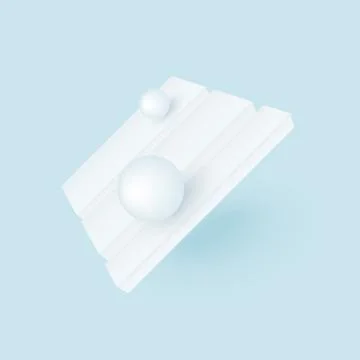 White objects for high tech design or futuristic illustration. Stock Illustration
