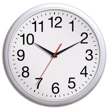 White office clock Stock Photos