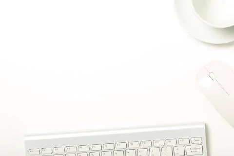 White office desk Stock Photos