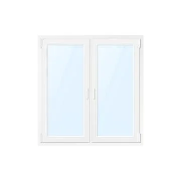 White Office Plastic Window. Vector Illustration Isolated on White Background Stock Illustration