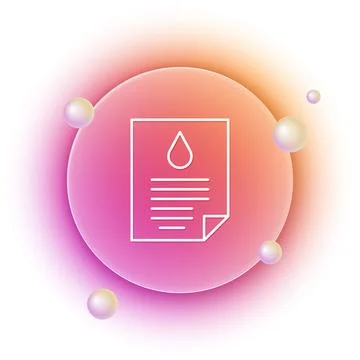 White Oil drop document icon isolated on white background. Orange and pink .. Illustrazione stock