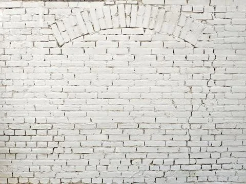 White old brick arch wall background Stock Illustration