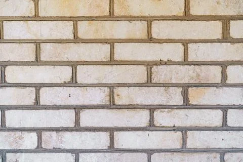 White old brick wall background, copy space Stock Photos
