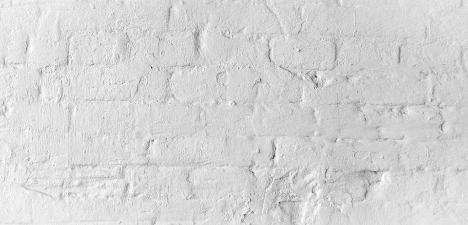 White Old Brick wall background or texture. Selective focus Foto stock