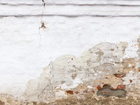 White old cracked texture wall Foto stock