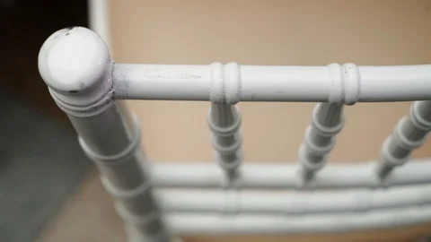 White old fashioned chair Stock Footage 93848422