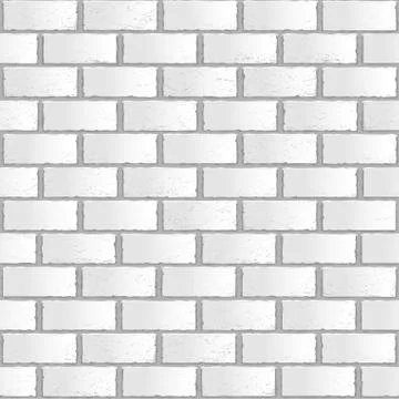 White old gradient brick seamless Stock Illustration