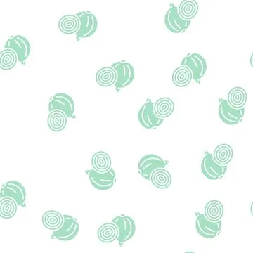 White onion glyph seamless pattern Stock Illustration