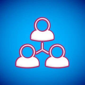 White Online class icon isolated on blue background. Online education concept Stock Illustration