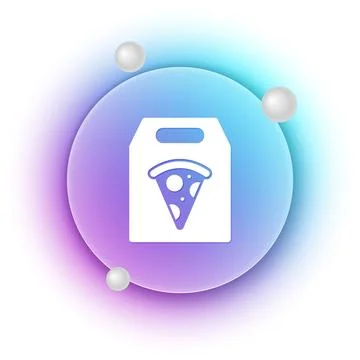 White Online ordering and fast pizza delivery icon isolated on white backgr.. Stock Illustration