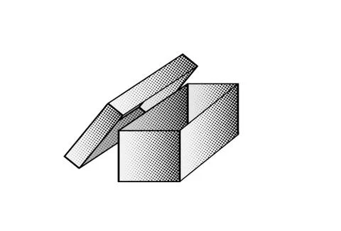 White open box Stock Illustration