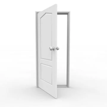 White open door Stock Illustration