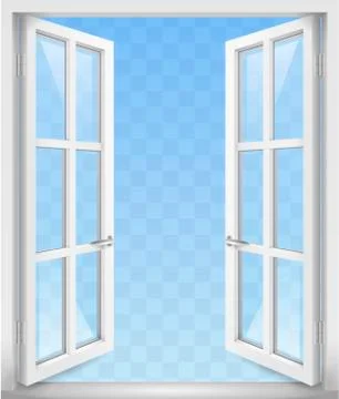 White open door Stock Illustration