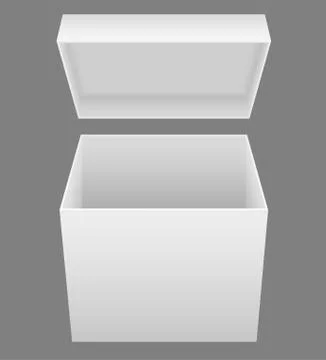 White open packing box illustration Stock Illustration
