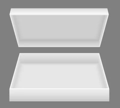 White open packing box vector illustration Illustrazione stock