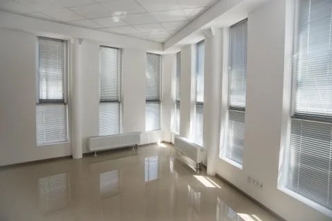 White open space office interior can be used as background Stock Photos