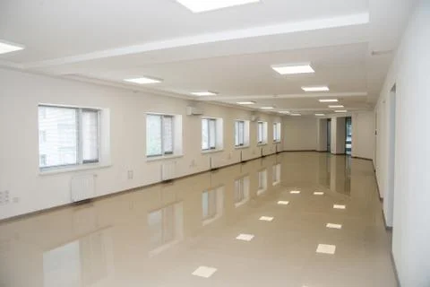 White open space office interior can be used as background Stock Photos