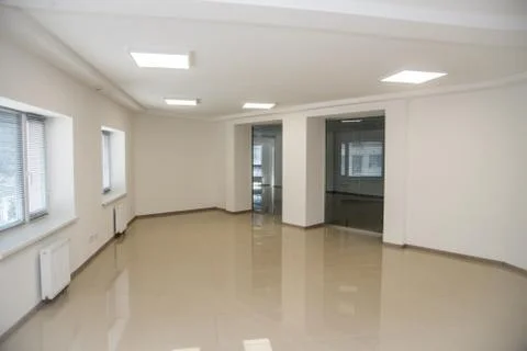 White open space office interior can be used as background Stock Photos