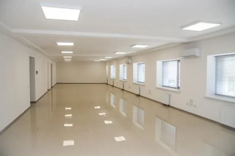 White open space office interior can be used as background Stock Photos