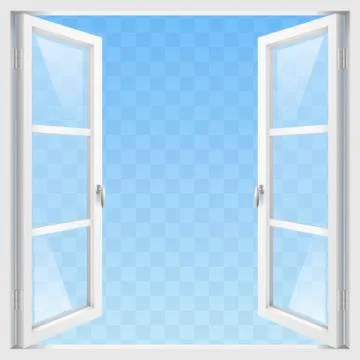White open window Stock Illustration