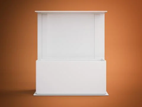 White opened box. 3d rendering 库存插图