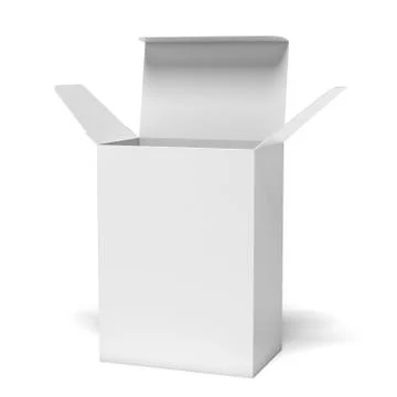 White opened box 库存插图