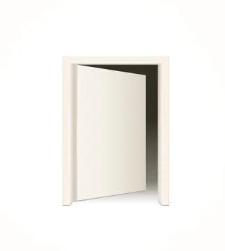 White opened door Stock Illustration