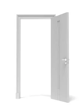 White opened door Illustrazione stock