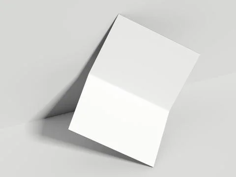 White opened leadleat. 3d rendering Foto stock
