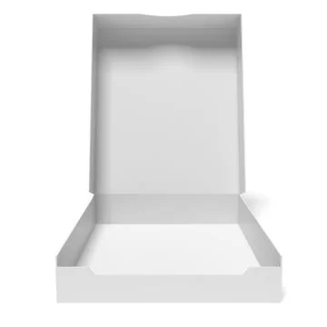 White opened package Illustrazione stock