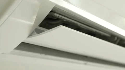 White Operating Air Conditioner  Stock Footage 204109659