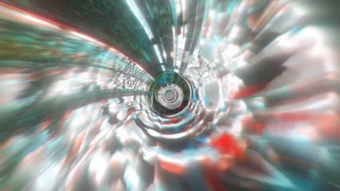 White Orange Tunnel VJ Loop Stock Footage 329975533