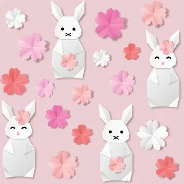 White origami paper Stock Illustration