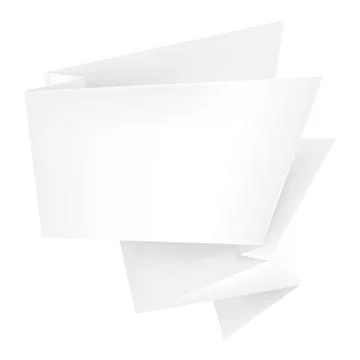 White Origami Speech Bubble Stock Illustration