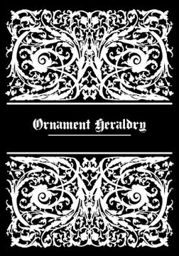 White ornament heraldic Stock Illustration