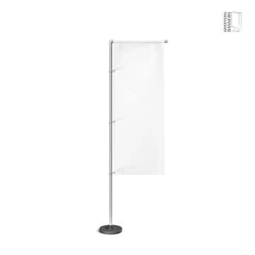 White outdoor feather flag, stander advertising banner shield Ilustración de archivo