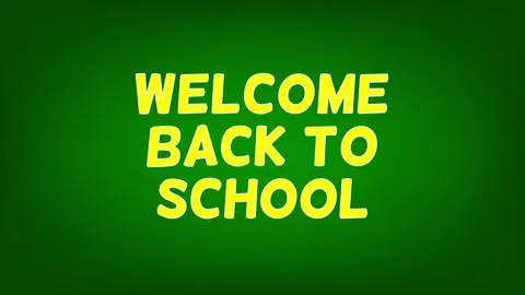 White outline text “Welcome Back to School” Stock Footage 314799630