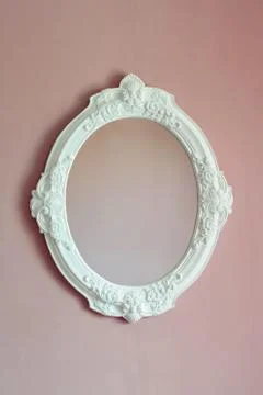 White oval frame Stock Photos