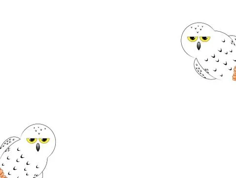 White owl isolated on a white background Stock Illustration