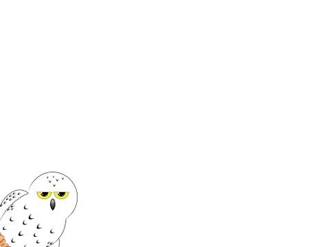 White owl isolated on a white background Stock Illustration