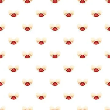 White pacifier with first christmas seamless pattern Stock Illustration