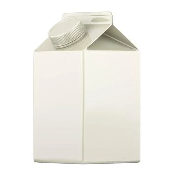 White Pack, blank carton packaging container box with plastic cap. 3D rend... Stock Photos