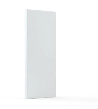 White package blank box from top front side angle. Isolated on white background Stock-Illustration