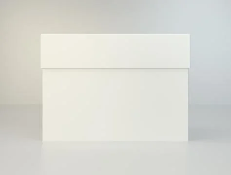White package box on gray background Stock-Illustration