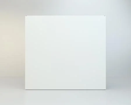 White package box on gray background Stock Illustration